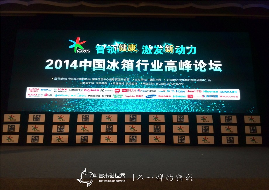 立体多米诺道具启动2014中国冰箱行业高峰论坛