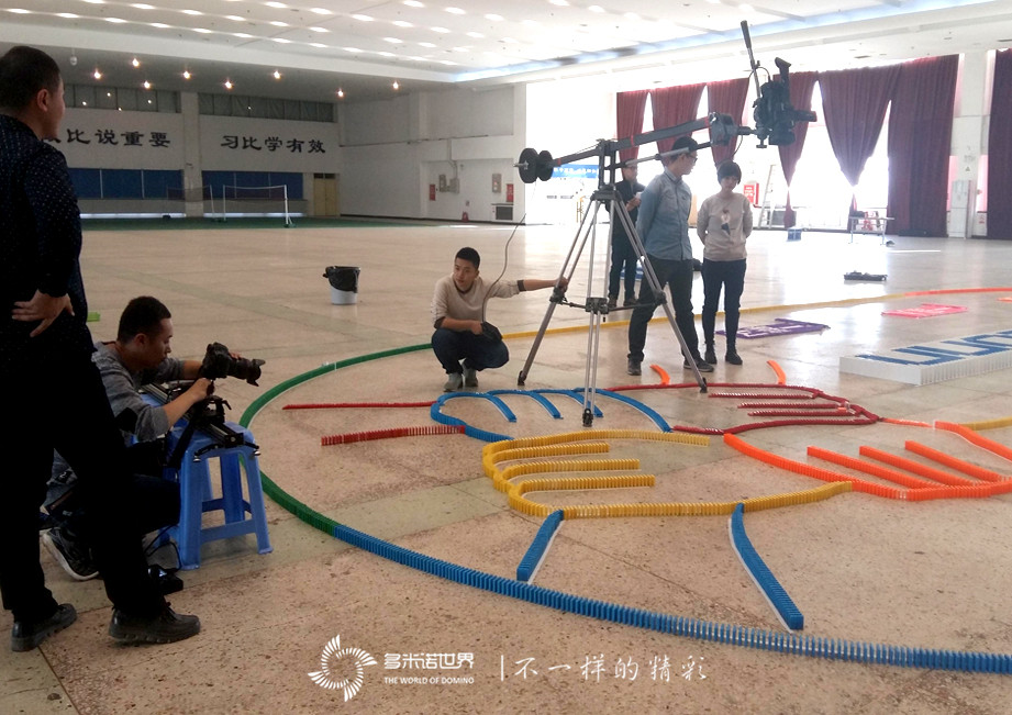 “风雨20载，因你而精彩”多米诺骨牌成主角